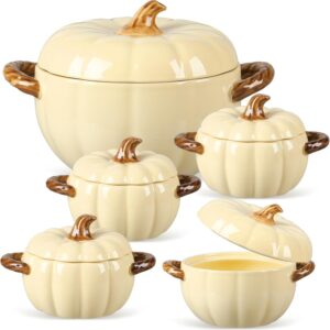 Maxdot Set of 5 Ceramic Pumpkin Bowls (-9% OFF)